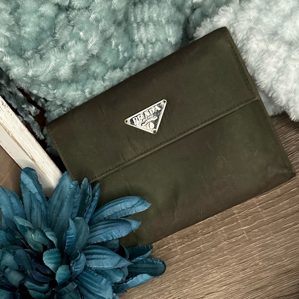 Prada Bifold Snap Nylon Wallet with Coin Pouch